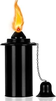 Torch Replacement Canisters (16 oz). Torch Refillable Canisters Bamboo Torch Fuel Can, Citronella Tabletop Torches Canister Outdoor for Patio Garden Decor, Black