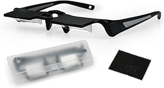 DS. DISTINCTIVE STYLE Lazy Glasses Prism 90 Degree Crochet Glasses Mirror Reading Glasses for Laying Down/Knitting (Lightweight Version for People without Glasses)