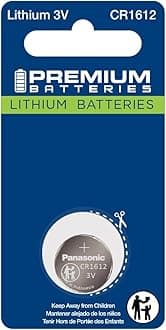 Premium CR1612 Battery Lithium 3V Coin Cell - Japanese Engineered High Capacity Batteries (1 Pack)