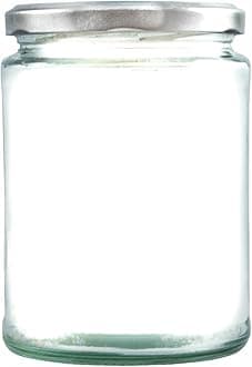 500ml Glass Food Jar with airtight Lid - A Deluxe Jam Jar for Marmalade, Honey and Home Preserves (Silver Lid, Pack of 50)