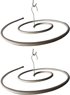 GLITZ®️ Set of 2 Round Clothes Drying Stands | Laundry Hangers for Bed Sheets Blankets Mattresses and Towels | Durable Iron Construction | Space Saving and Foldable (White)