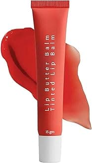 Tinted Lip Butter Balm - Conditioning Vegan Lip Balm for Instant Moisture, Shine & Hydration - Sheer, Soothing Skincare (Poppy), 30 Grams