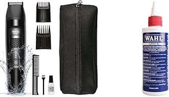 WahlBeard Trimmer Men, Precision Glide, Hair Trimmers for Men, Mens Stubble Trimmer, Male Grooming Set, Fully Washable & Clipper Oil, Blade Oil for Hair Clippers,118.3 ml