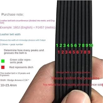 MYruN V-Belt Treadmill Belt Drive Belt 230J/PJ584 240J/PJ610 3/5Ribs Rubber Multi Groove Belt Multi Wedge Treadmill Motor Bike Fitness MYruN (Size : 248J-PJ630, Style : 1PC_6RIBS)