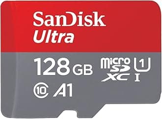 128 GB Ultra microSDXC cards (2-pack) + SD adapter up to 120 MB/s with A1 App Performance UHS-I Class 10 U1 (Pack of 2)