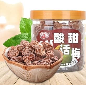Sour and sweet dried plums 105g/can, ready to eat when opened, traditional Chinese cuisine, preserved fruits, casual snacks, fruit preserves, snack gift packs, nostalgic snacks (3 cans)