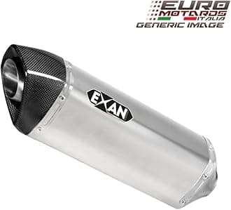 Kawasaki Z900 Exan Exhaust Silencer OVAL X-BLACK Stainless Steel New