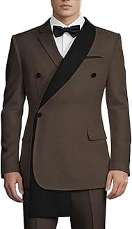 SHUZHXLZANGY Mens Tuxedo Suit Set 2 Piece Wedding Tuxedo for Men Prom Dinner Party