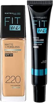 MAYBELLINE Fit Me Regime Kit- Fit Me Matte & Poreless Primer+ Fit Me Foundation Shade 220