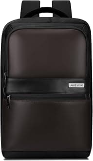 Lavie Sport45cm Armour 24 Litres Laptop Backpack with Trolley Sleeve For Men & Women | Premium Vegan Leather Office Travel Backpack | Upto 14" Notebook/Macbook Compatible
