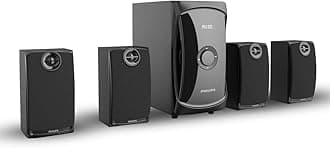 Sponsored Ad - Philips Audio TAV7477 4.1 Channel 75W Bluetooth Multimedia Speaker System with 2x15W & 2x5W Satellite Speakers, Multi-Connectivity Option with Supporting USB, AUX, FM & Remote Control (Black)