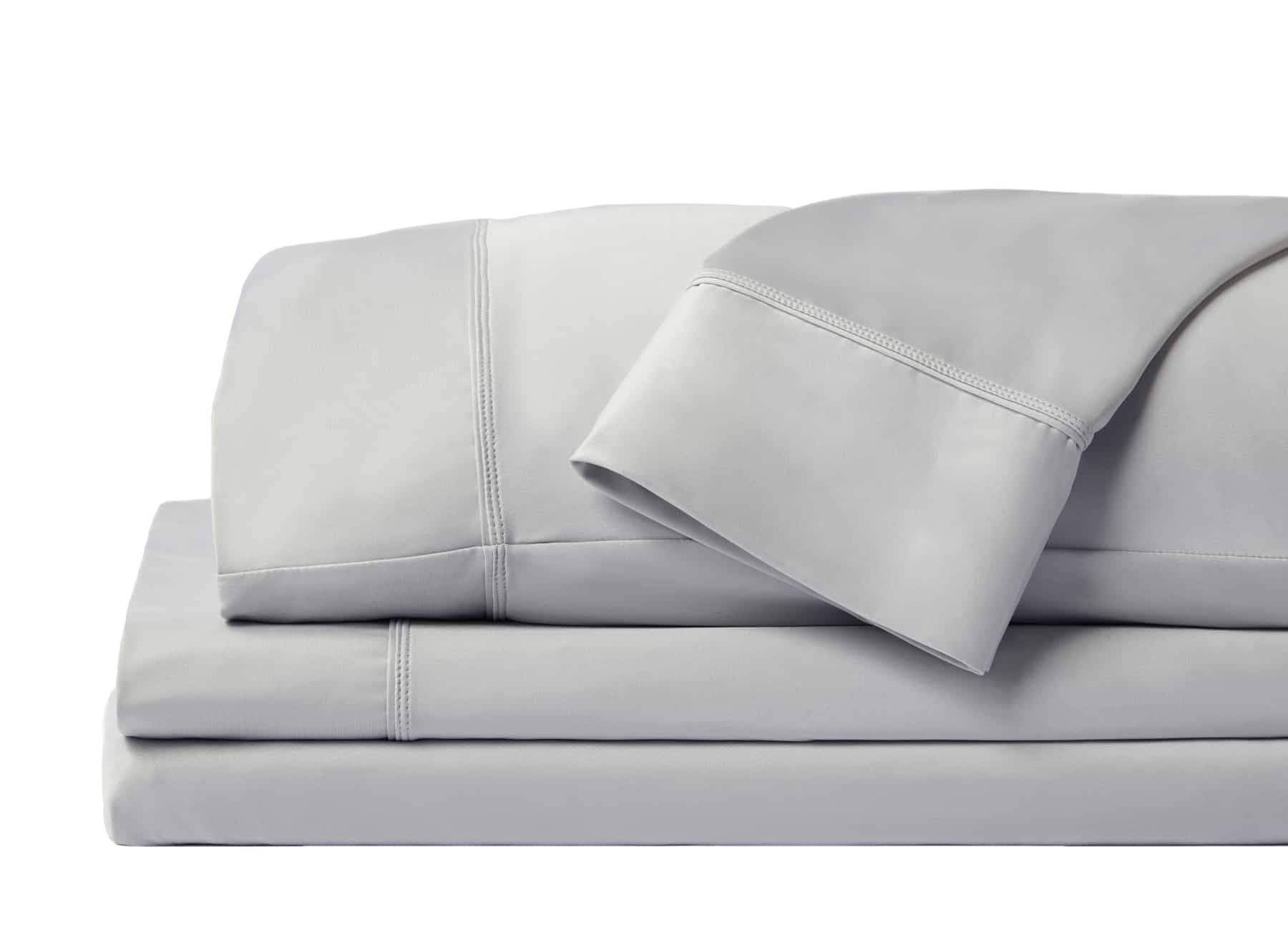 Original Performance Sheets Set (Queen) Pearl Blue - Cooling Sheets - Moisture Wicking - 1 Flat Cooling Sheet, 1 Fitted Cooling Sheet, 2 Pillow Covers - Wrinkle Free - Sleep Aid