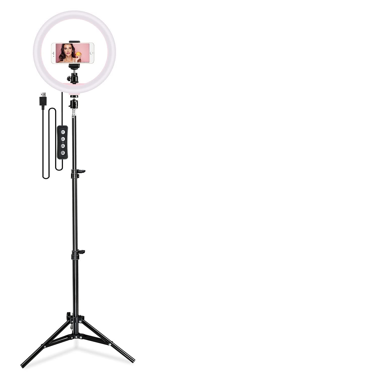 iEGrow Led Ring Light 12 Inch Dimmable LED Ring lighting Kit with Tripod Stand 5500k Selfie Ring Light 3 Modes 10 Brightness Flii Ring Light for phone Make Up Vlog Live Stream Youtube