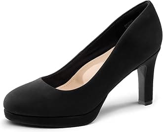 DREAM PAIRS Women's Pumps Close Toe Low Heels Platform Heels Comfortable Office Work Dress Shoes for Women