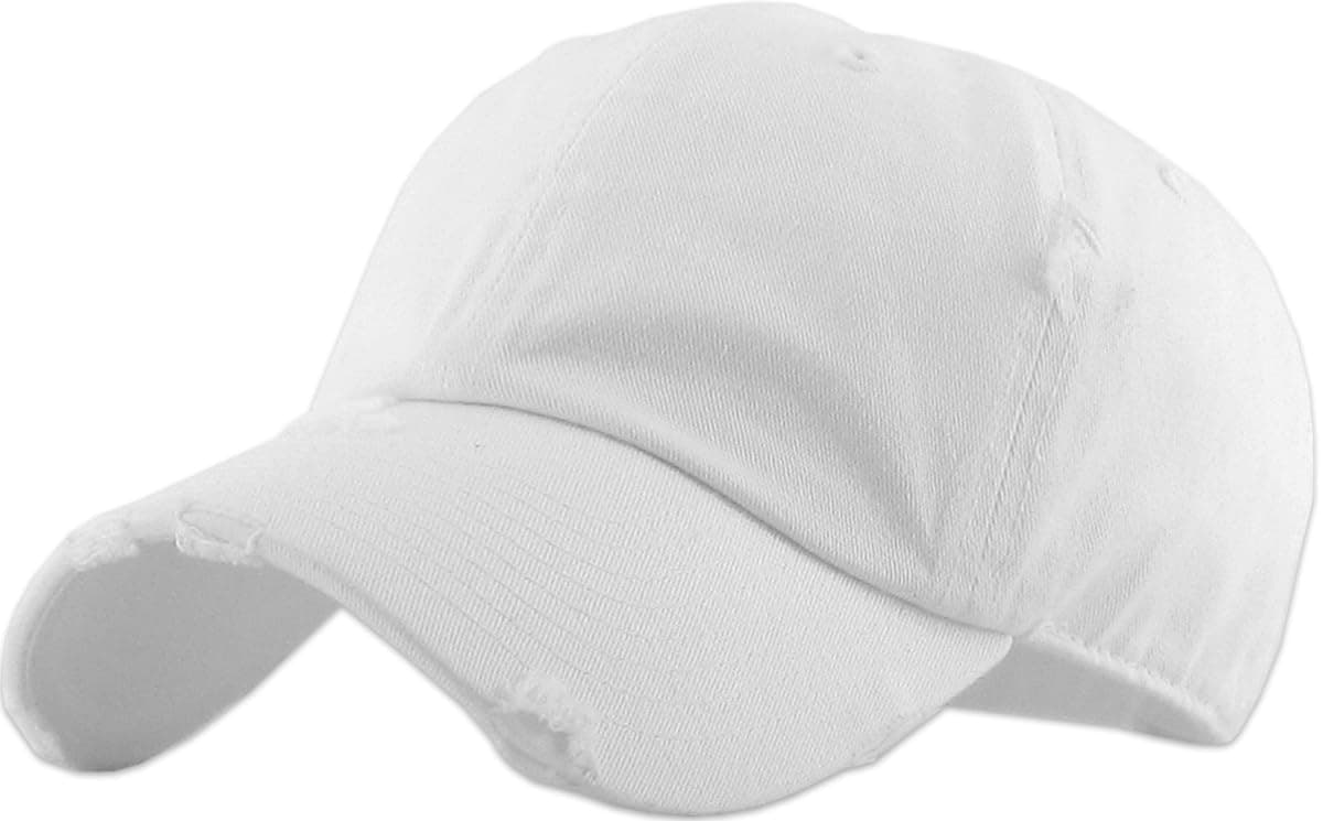 Vintage Washed Distressed Cotton Dad Hat Baseball Cap Adjustable Polo Trucker Unisex Style Headwear