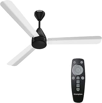 Energion Hyperjet 1200mm BLDC Ceiling Fan | Point Anywhere Remote Control | BEE 5 Star Rated Energy Efficient | Superior Air Delivery | Anti-Rust | 2 Year Manufacturer Warranty | White Black