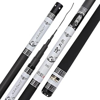 Telescopic Fishing Rod Long Wen Extra Long High Carbon Fiber Telescopic Power Hand Pole Fishing Rod 3.6M/3.9M/4.5M/5.4M/6.30M/7.2M/8M/9M/10M Stream Rod For Saltwater Freshwater(10M)