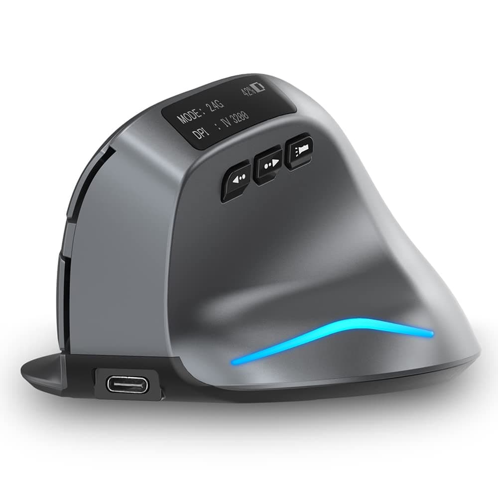 F26C Wireless Bluetooth Mouse with Display,Rechargeable