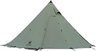 Northgaze Canvas Hot Tent with Stove Jack, Windproof, Fire Retardant, Durable 4 Season Camping Pyramid Teepee Tent for 2~4 Person