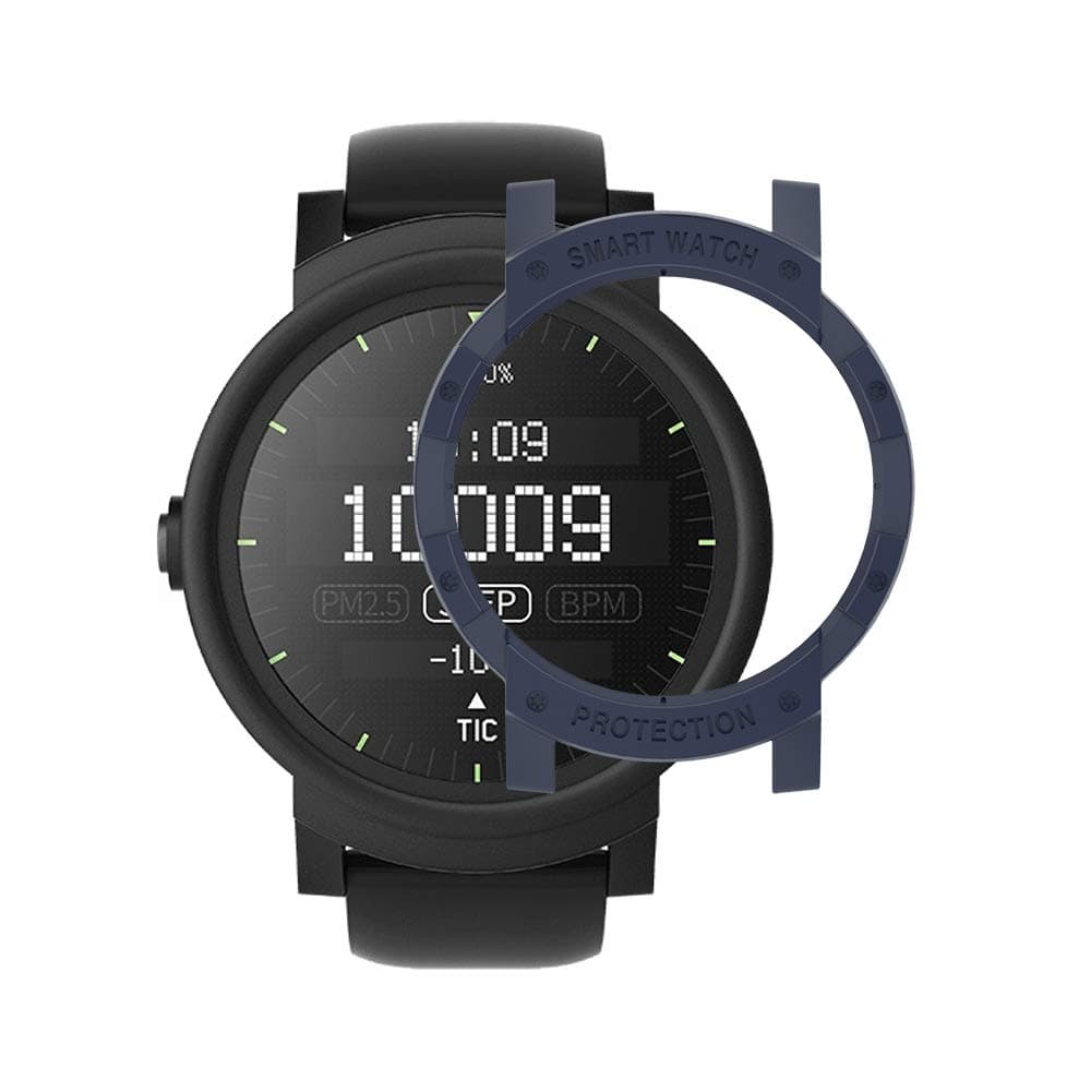for Ticwatch E Case SIKAI Anti-Scratch Protective Bumper Cover for Ticwatch E Smart Watch Ultra Light Multi-Colors (Midnight Blue)