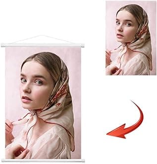 MLMYH Custom Poster Personalised Photo Picture On Wall Canvas, Customise Your Photo for Perfect Picture, for Living Room Kitchen to Hang Personalised Presents 40x80cm