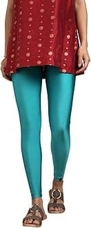 TWIN BIRDS Tailored Cut & Slim Fit Stretchable Nylon Elasthane Fabric Ankle Length Shimmer Leggings for Women