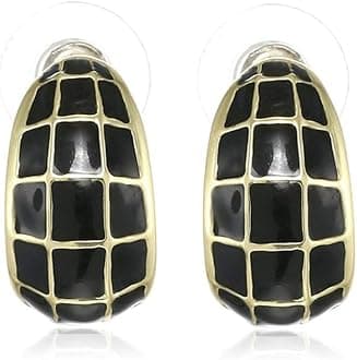 Estele 24 Kt Gold Plated Green and gold plates box trendy design studs for women