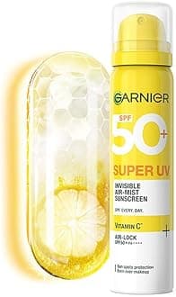 SuperUV Invisible Air Mist Sunscreen SPF50 PA++++ UVA/B for Broad Spectrum | Application over Makeup Sunscreen Spray | No White Cast | For All Skin Types | Lightweight | For Men & Women 75ml