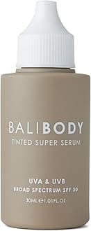 Bali Body Tinted Super Serum SPF30 | Tan Shade Daily Skincare for All Skin Types | Hyaluronic Acid Infused Skin Perfector for Glowing Skin | Vegan, Cruelty Free, Australian Made (30ml/1.01fl oz)