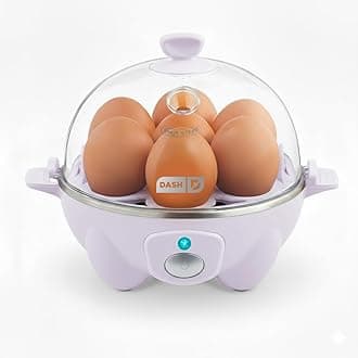 DASH Rapid Egg Cooker: 7 Egg Capacity Electric Egg Cooker for Hard Boiled Eggs, Poached Eggs, Scrambled Eggs, or Omelets with Auto Shut Off Feature - Lavender