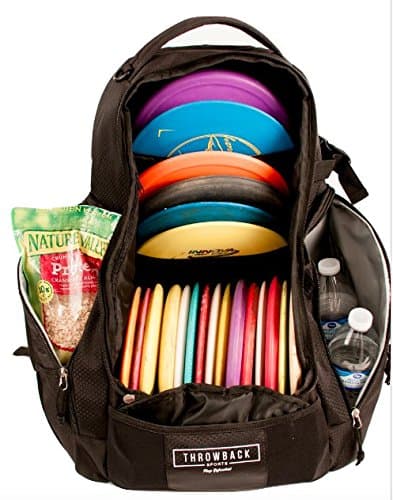 The Throwback Pack - Frisbee Disc Golf Backpack With Dual Coolers and 20 - 25 Disc Capacity