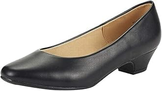 DREAM PAIRSWomen's Mila Low Chunky Heel Pump Shoes