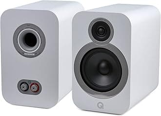 Q ACOUSTICS 3030i Bookshelf Speakers Pair Arctic White - Featuring 2-way Reflex Enclosure Type, 165mm (6.5") Bass Driver, and 22mm (0.9") Tweeter - Stereo Speakers Hifi/Passive Speakers