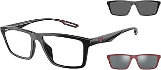 mens Ea4189u Universal Fit Prescription Eyewear Frames With Two Interchangeable Sun Clip-ons