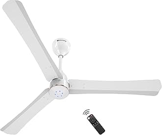 Renesa Halo Smart Alexa Enabled 1200mm BLDC Ceiling Fan with Remote | BEE 5 star | High Air Delivery | Low noise | LED Speed Indicator | Sleek Design | | 3 Year Warranty | White & Gold Ring