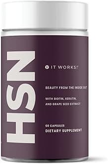 HSN - Beautifying Supplement with Keratin and Biotin - Nourishing Complex - Hair, Skin, and Nails Supplement - 60 Capsules Hair Nails and Skin Vitamins for Women and Men