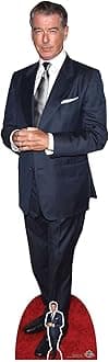 Star Cutouts CS1054 Pierce Brosnan Lifesize Cardboard Cutout With Mini Actor
