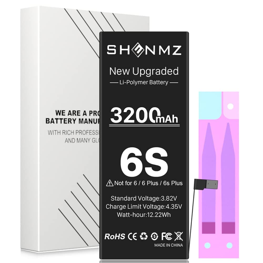 Battery for iPhone 6S, 2022 Upgraded New 0 Cycle Replacement Battery for iPhone 6S (A1633, A1688, A1700) with Instructions (no Tools)