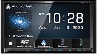 KENWOOD DMX9707S 6.95-Inch Capacitive Touch Screen, Car Stereo, Wired and Wireless CarPlay and Android Auto, Bluetooth, AM/FM Radio, MP3 Player, USB Port, Double DIN, 13-Band EQ, SiriusXM