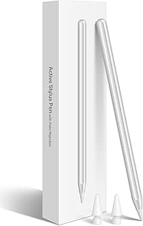 Stylus Pen for iPad with Magnetic Wireless Charging, Smart Ipencil 2nd Generation Compatible with iPad Pro 11 in 1/2/3/4, iPad Pro 12.9 in 3/4/5/6, iPad Air 4/5, iPad Mini 6 Silver