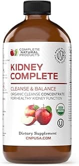Complete Natural Kidney Complete - Liquid Dietary Supplement for Kidney Support, Cleanse, and Detox with Apple Cider Vinegar, Lemon, Organic Chanca Piedra, Beet, Citric Acid, Vitamin C, & More - 12oz