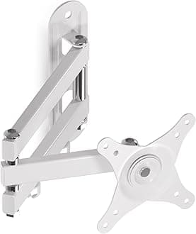 Suptek TV Wall Mount Swivel Tilt Rotation Full Motion Adjustable Articulating for Most 15-32 inch LED, LCD Monitor Wall Mount VESA 75,100, White (MA2720W)