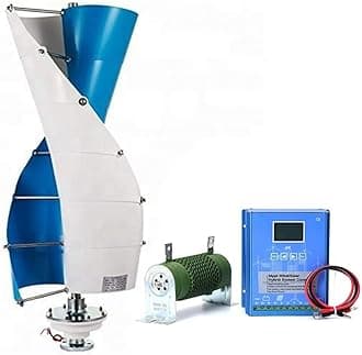 3000 Watt Wind Turbine Generator Kit, 3KW Windmill Generator, 24V 48V 96V Free Energy Generator, Vertical Axis Wind Power Generators for Home Use(48V)