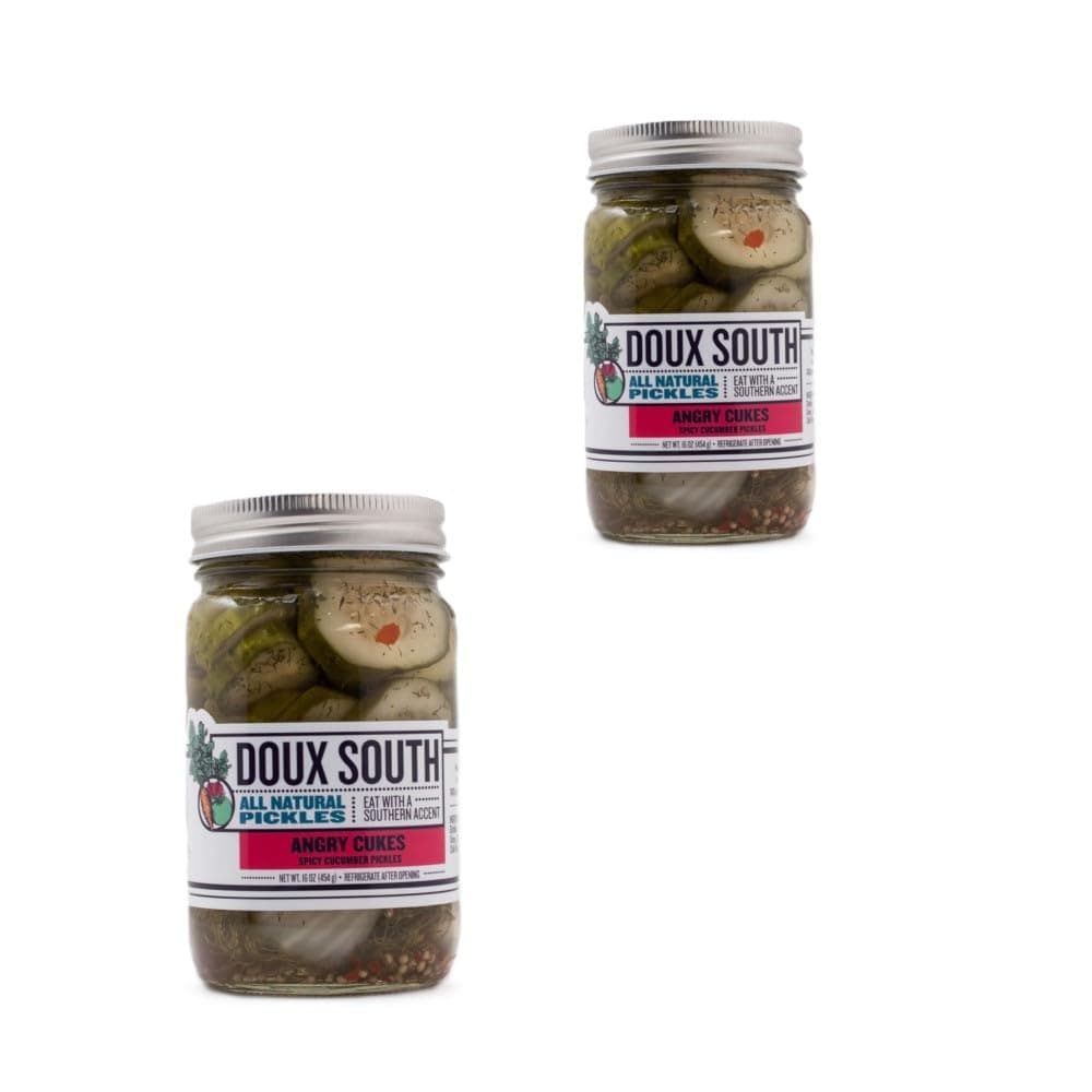 Angry Cukes, Dill Pickle Slices- 2 Pack