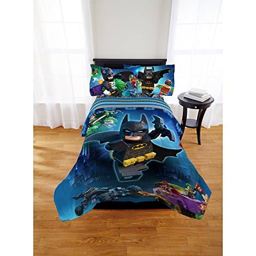 LEGO Batman 5pc Full Comforter and Sheet Set Bedding Collection