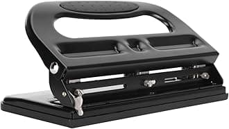 3 Hole Punch Adjustable Desktop Hole Puncher Paper Hole Punching Machine, Paper Document Book Voucher Hole Puncher