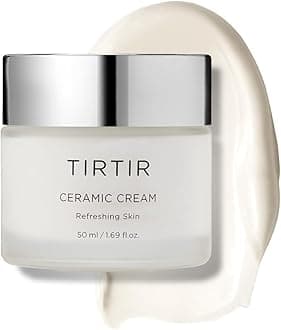 TIRTIR Natural Ceramide Cream Moisturizer for Hydrated, Glowing Skin - Shea Butter, Centella Asiatica Extract - Nourishing and Strengthening Skin Barrier, Ideal for Dry Skin (50ml / 1.69 fl.oz.)