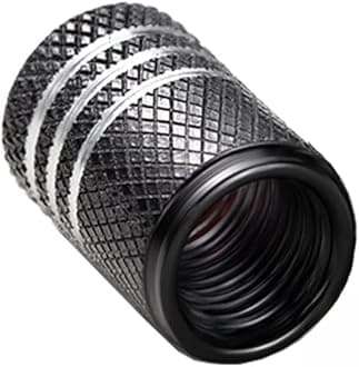 Tire Valve Stem Caps for Audi S3 A3 RS3 A4 A5 A6 A7 RS7 A8 Q3 Q5 Q7 R8 Metal Car Wheel Air caps Auto Valve Stem Caps Accessories 4 Pcs Black