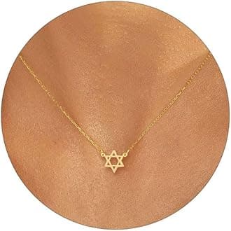 14K Gold Plated Necklaces for Women - Dainty Butterfly, Star of David, Moon and Star, Sun, Lotus, Infinity, Hummingbird, Bee,Boots,Chill,Sunflower Pendant Designs - Elegant Jewelry for Women