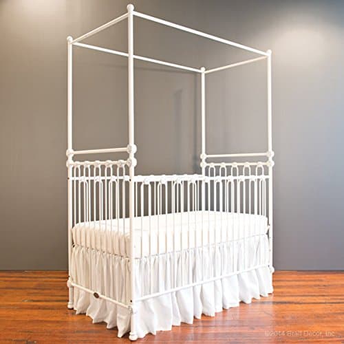 Bratt Decor Joy Canopy Crib Distressed White